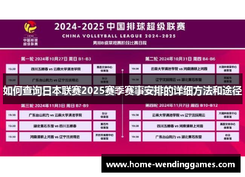 如何查询日本联赛2025赛季赛事安排的详细方法和途径